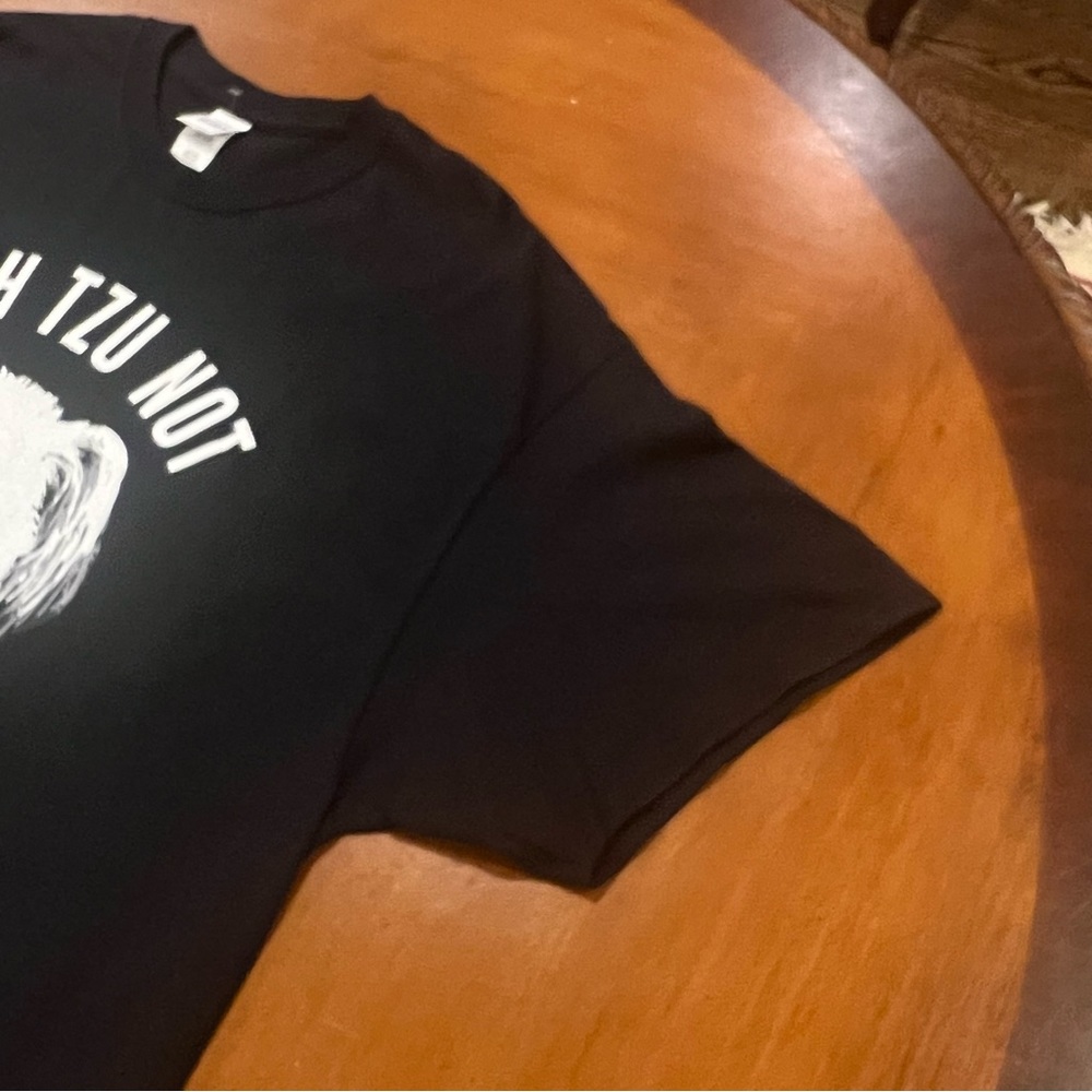 NEW I SHIH TZU NOT Men’s Short-Sleeve Graphic T-Shirt Black XL Gildan Dog - Picture 7 of 13